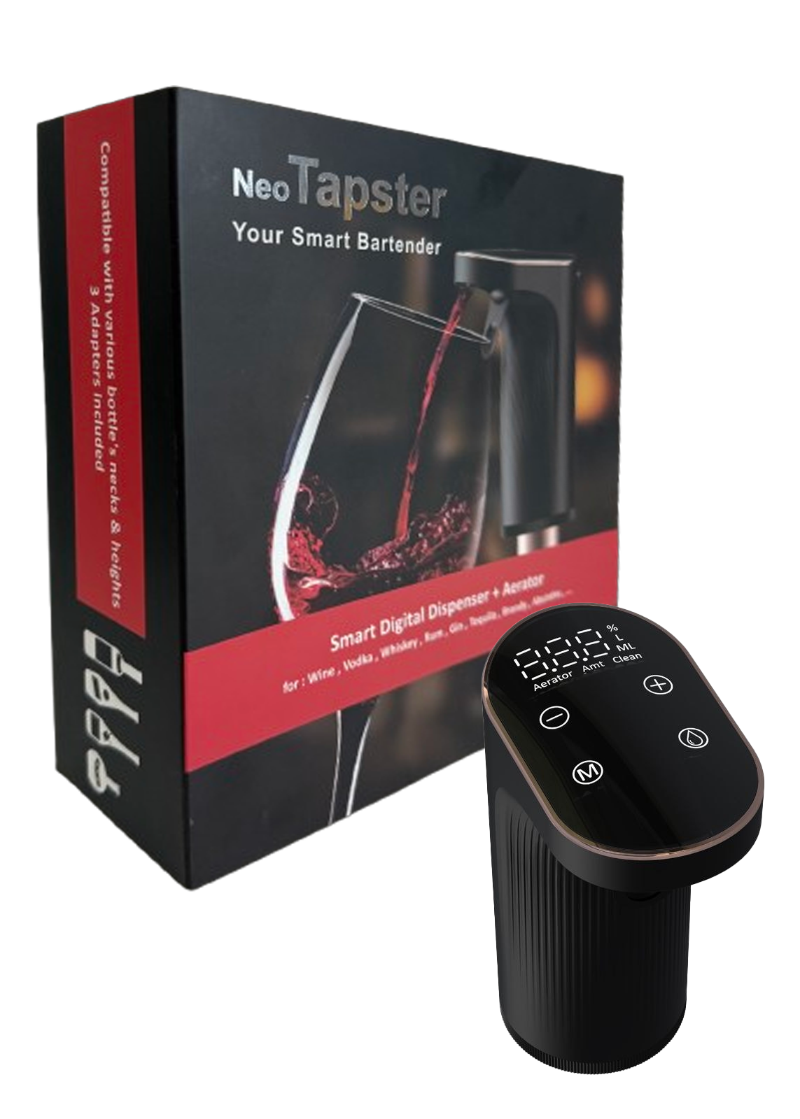 NeoTapster Smart Digital Dispenser (Black)