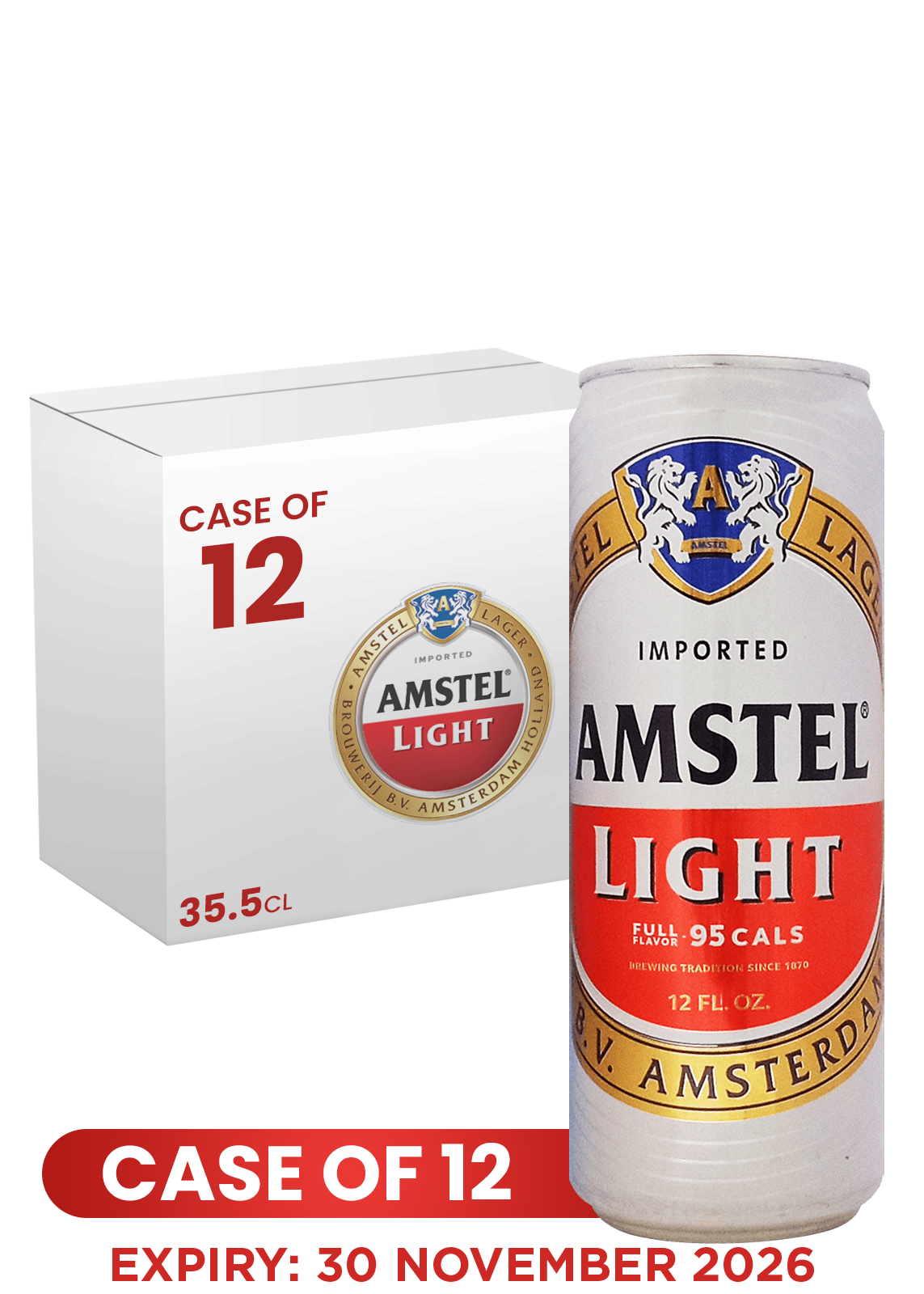Amstel Light Can 35.5 CL X 12 Case