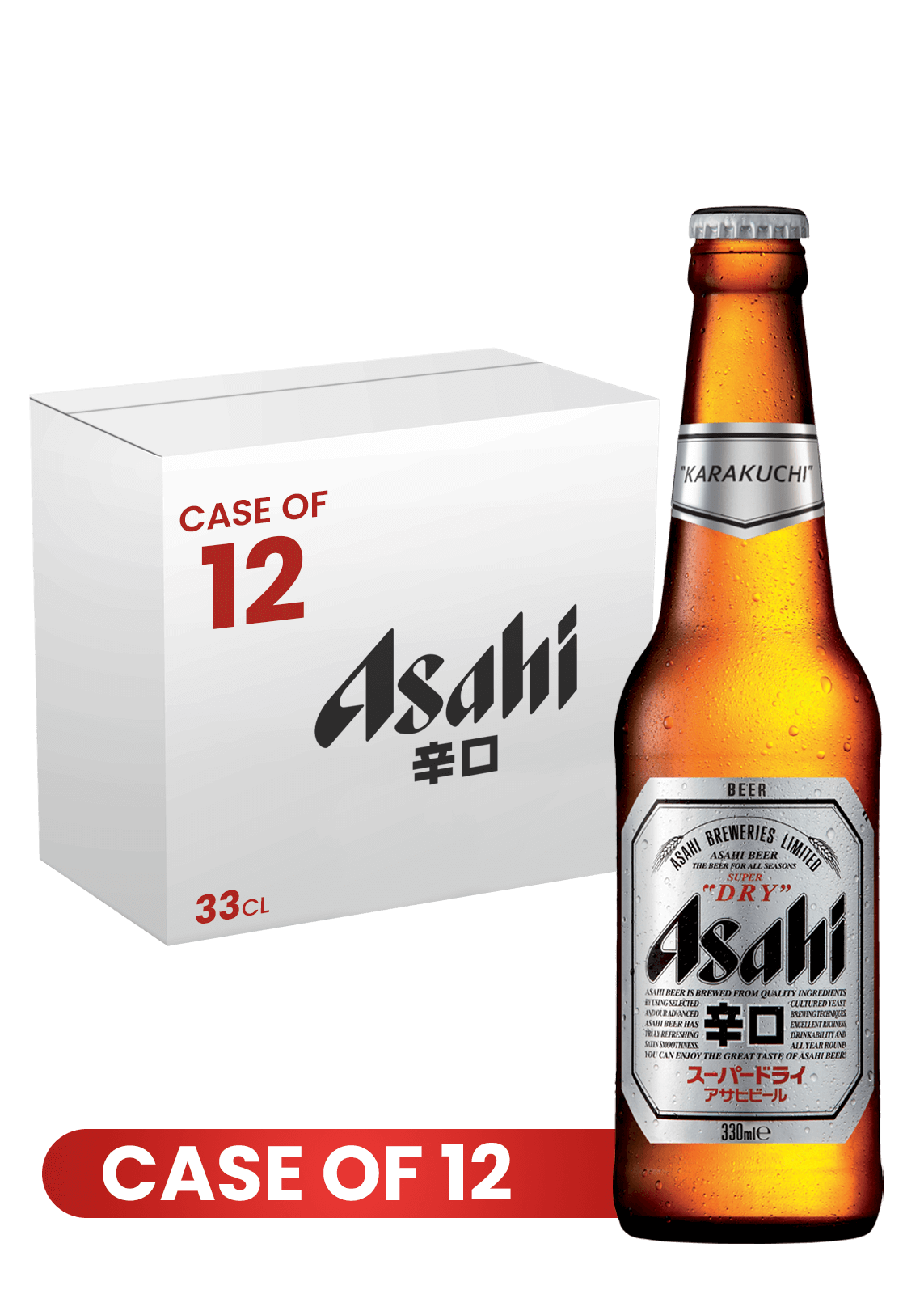 Asahi Super Dry Btl 33 CL X 12 Case