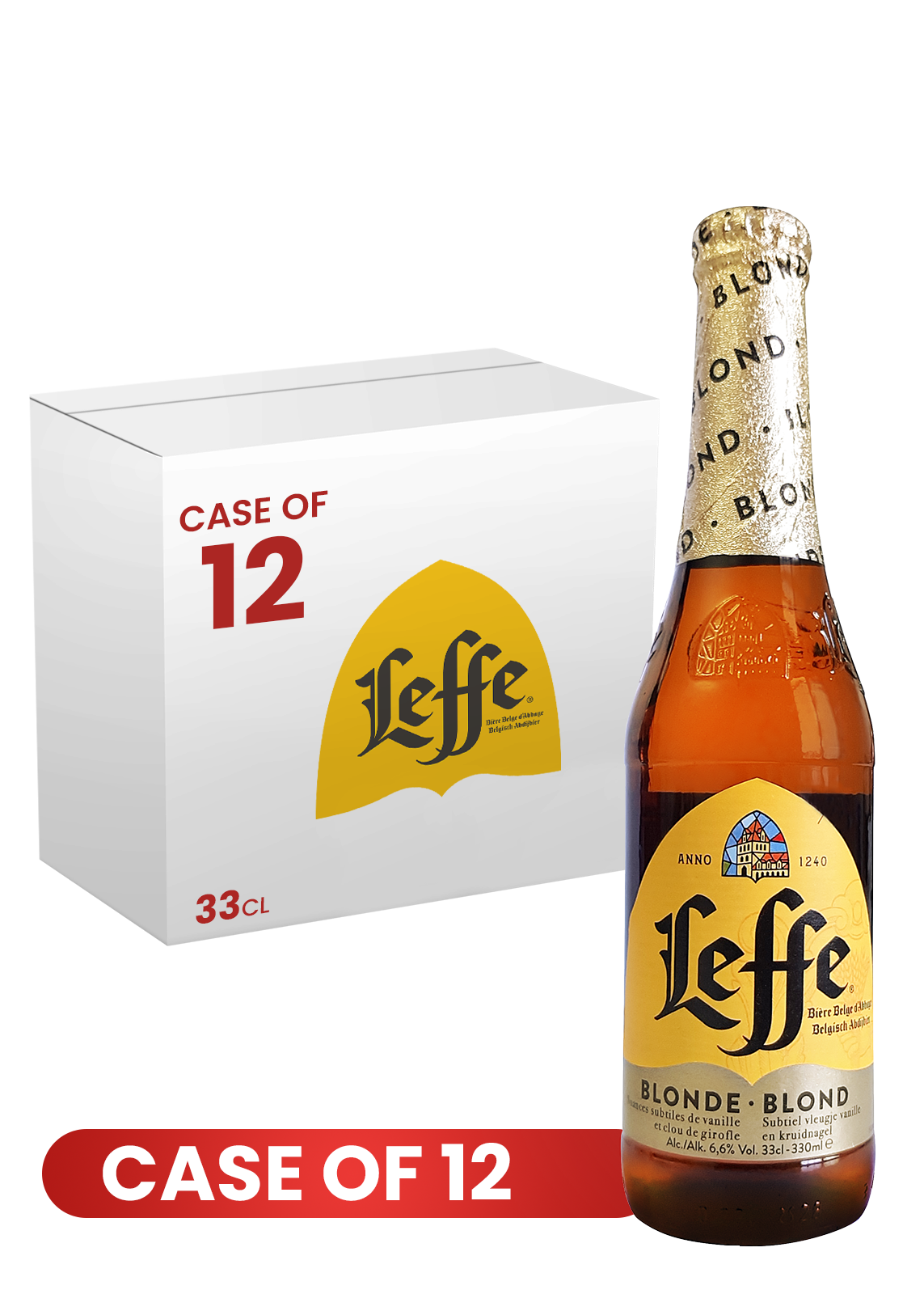 Leffe Blonde Btl 33 CL X 12 Case