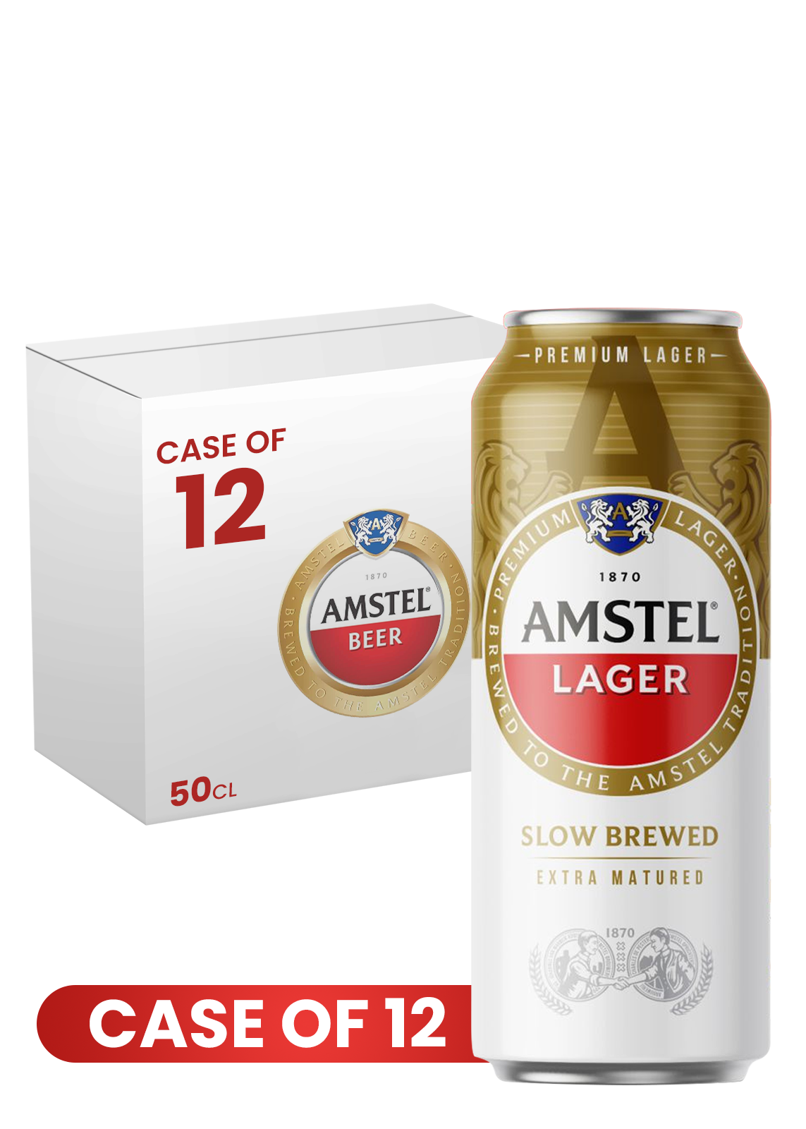 Amstel Regular Can 50 CL X 12 Case