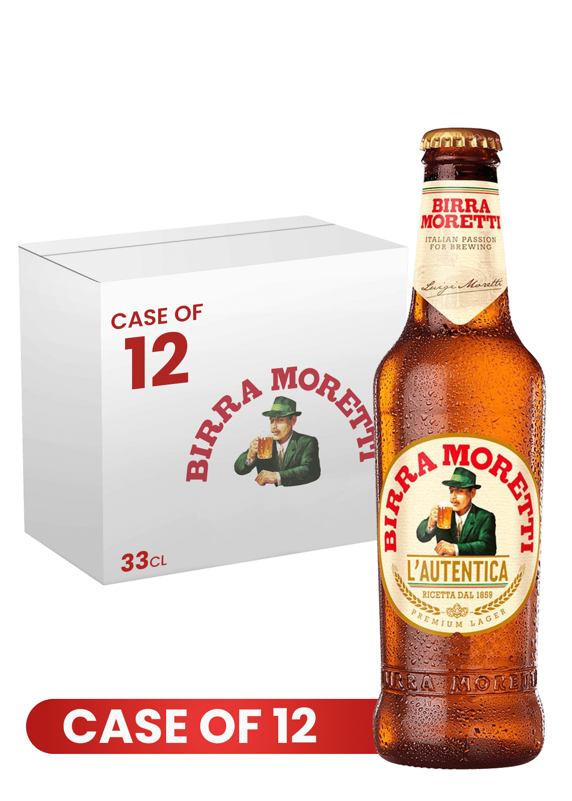 Birra Moretti Btl 33 CL X 12 Case