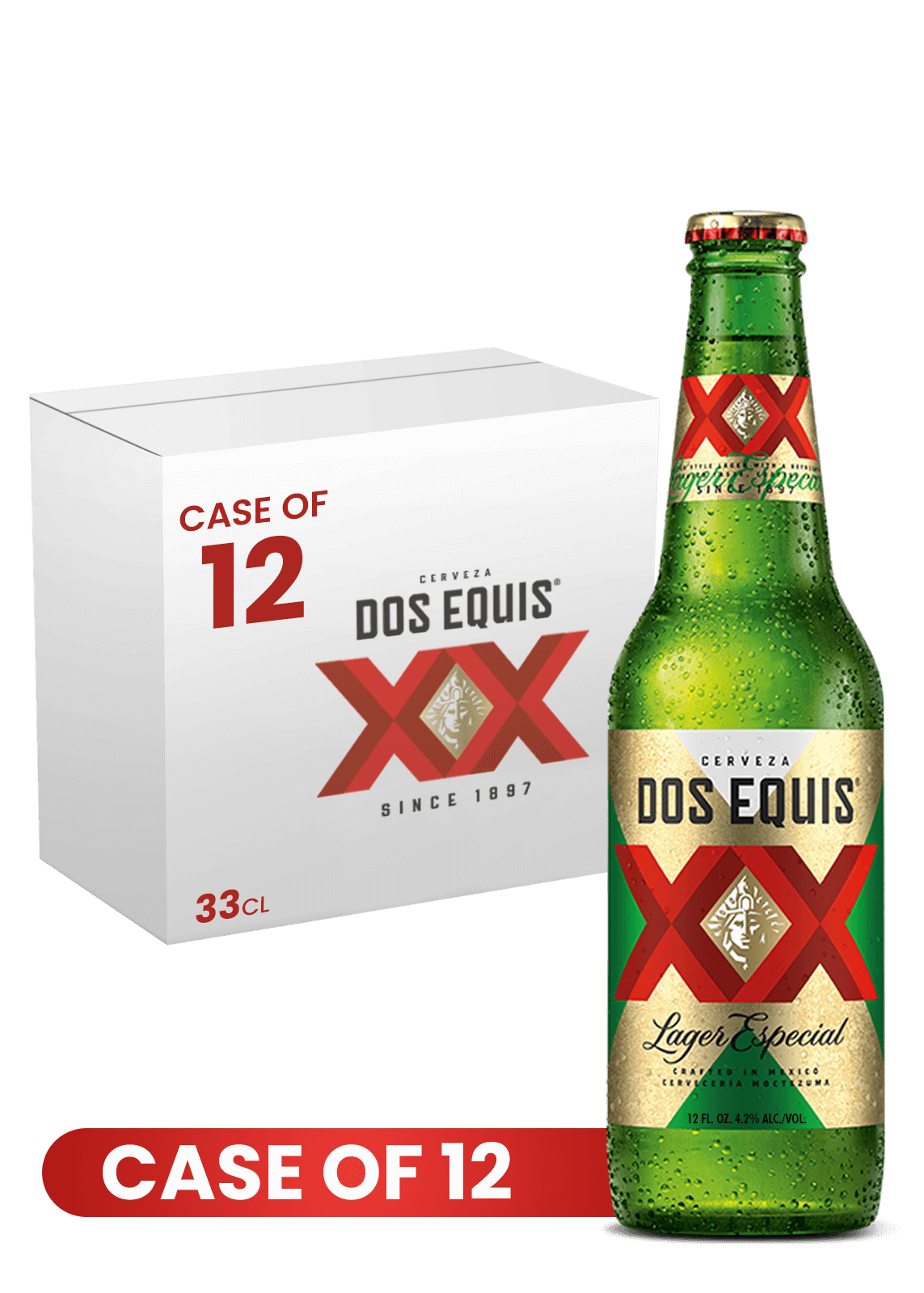 Dos Equis Btl 33 CL X 12 Case