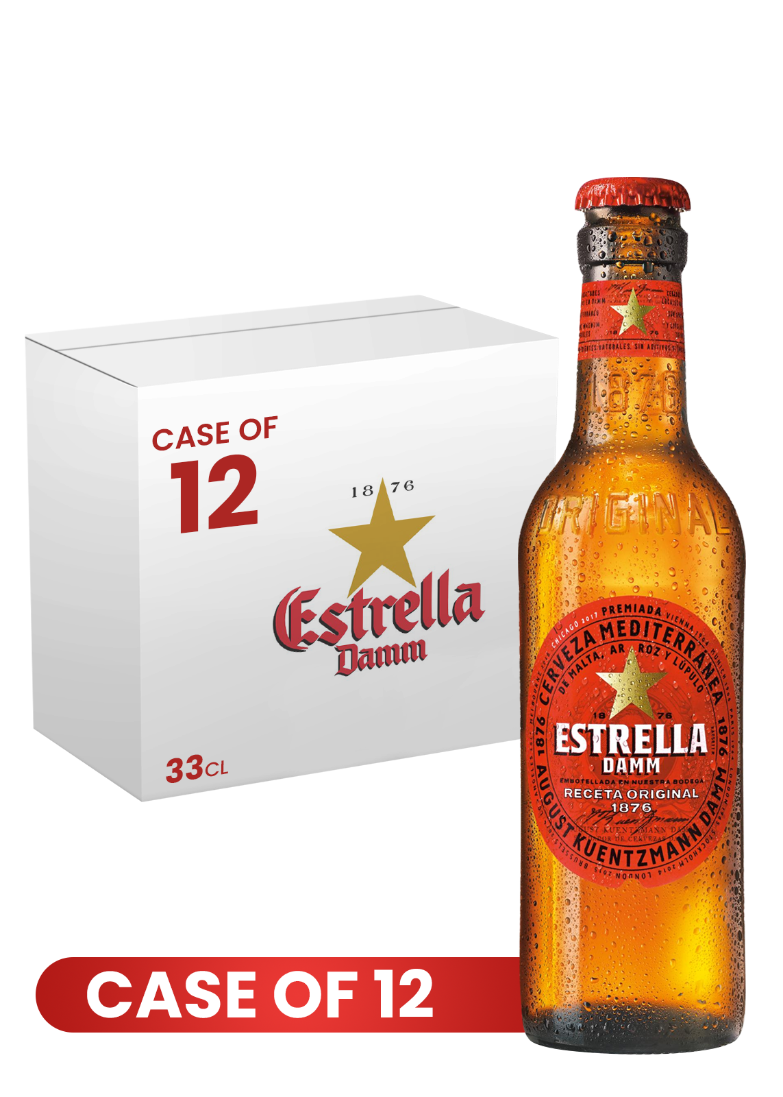 Estrella Damm Btl 33 CL X 12 Case