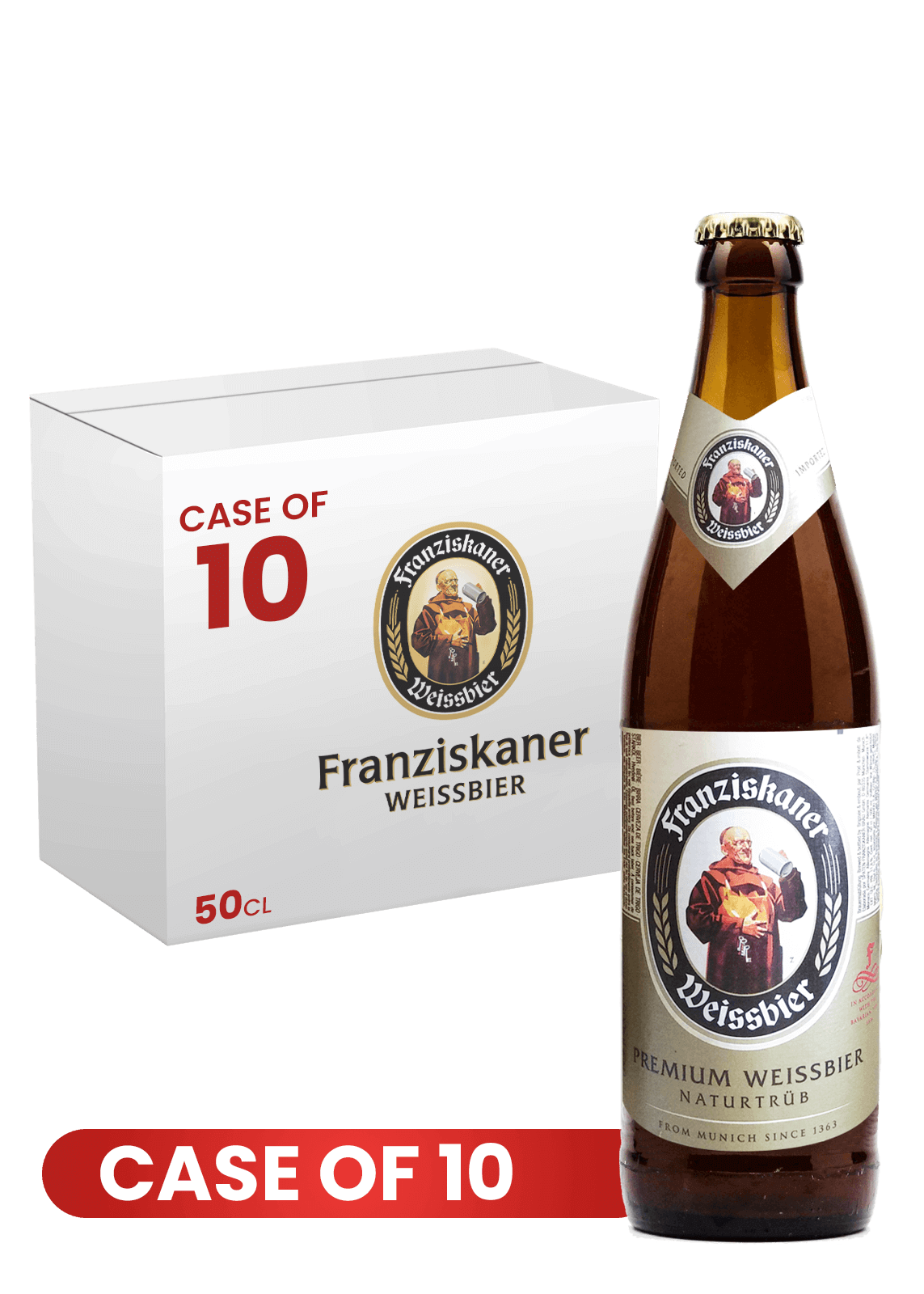 Franziskaner Weissbier Btl 50 CL X 10 Case