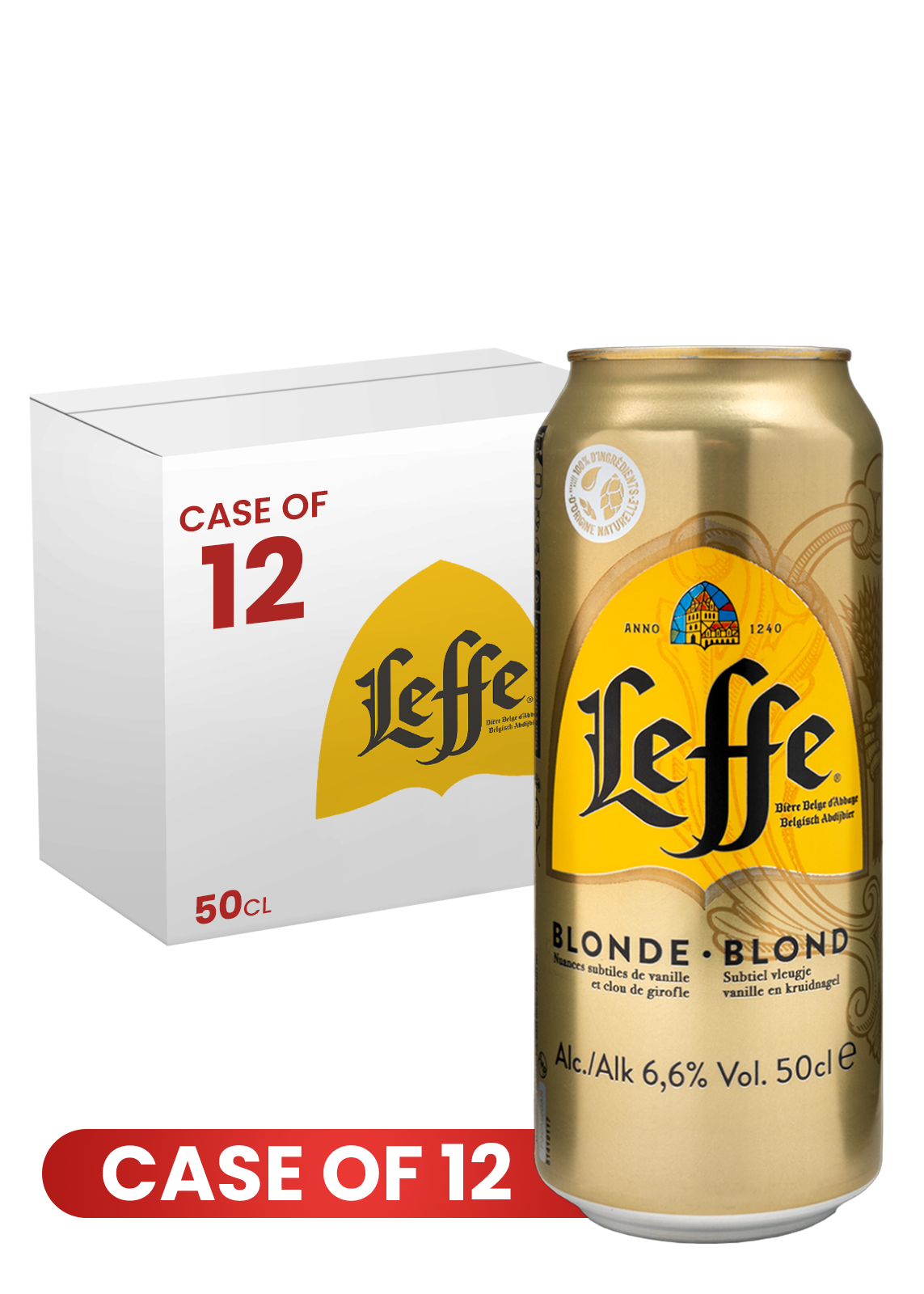 Leffe Blonde Can 50 Cl X 12 Case