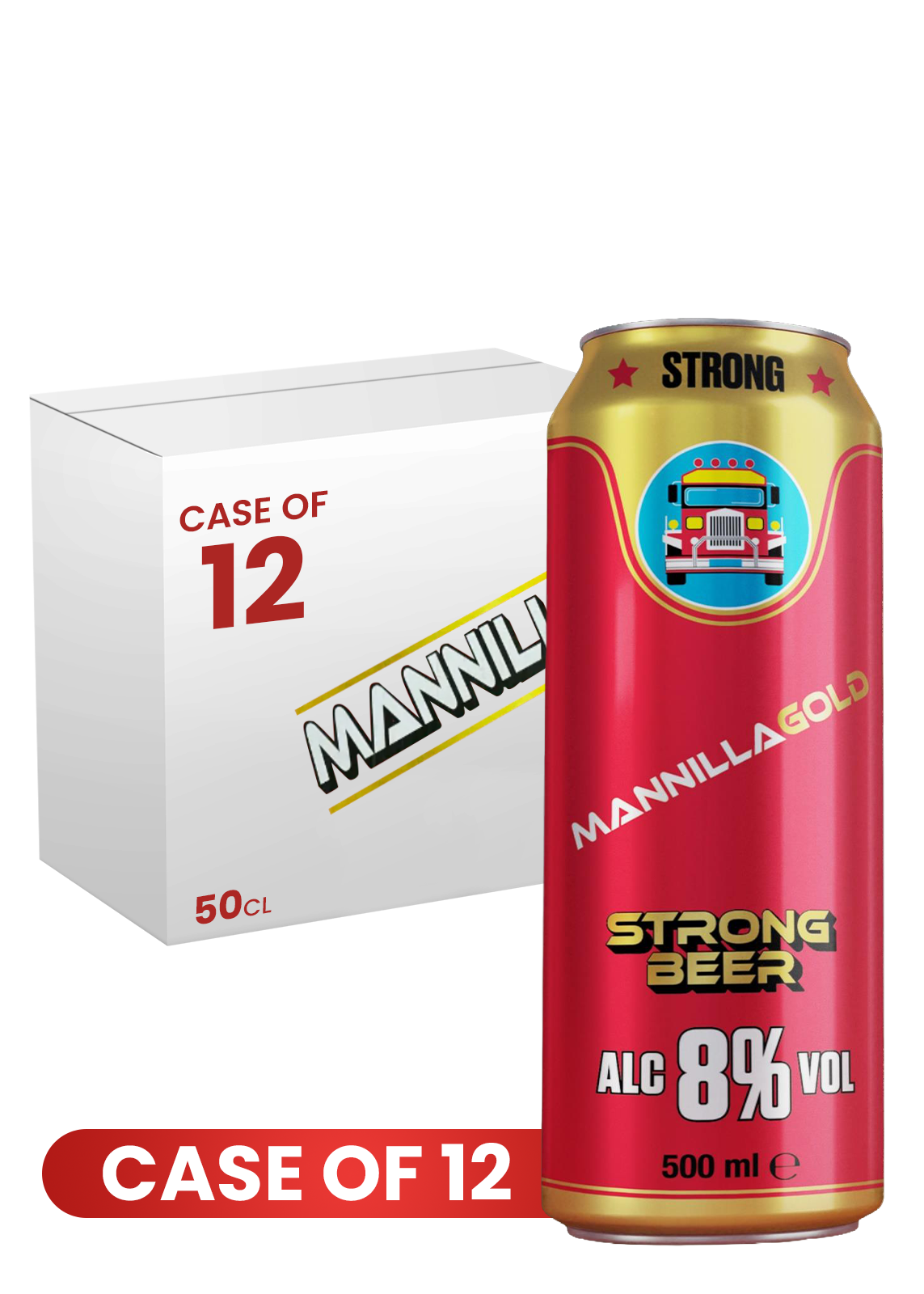 Mannilla Strong Beer Can 50Cl X 12 Case