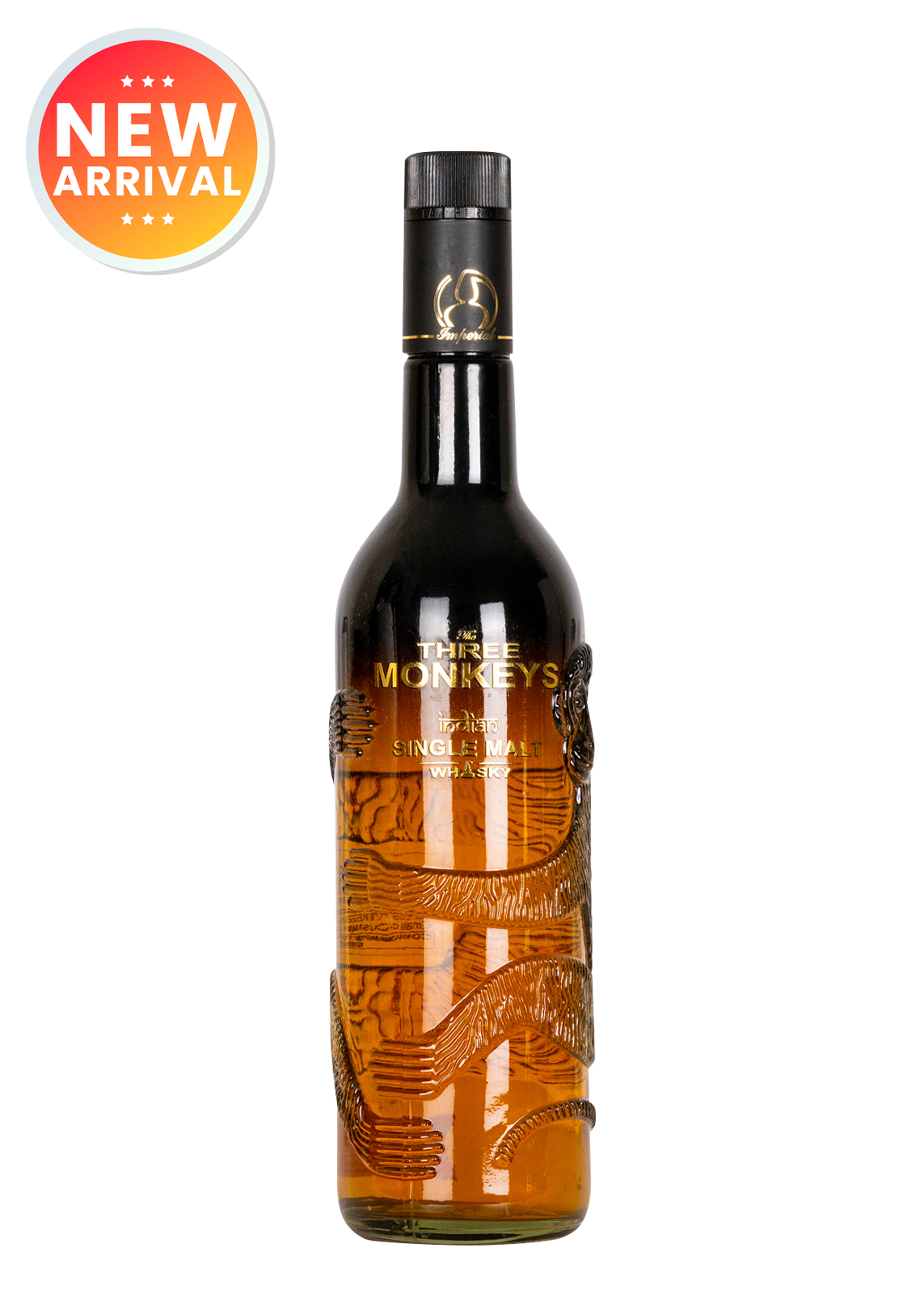 The Three Monkeys Indian Single Malt Whisky 75Cl