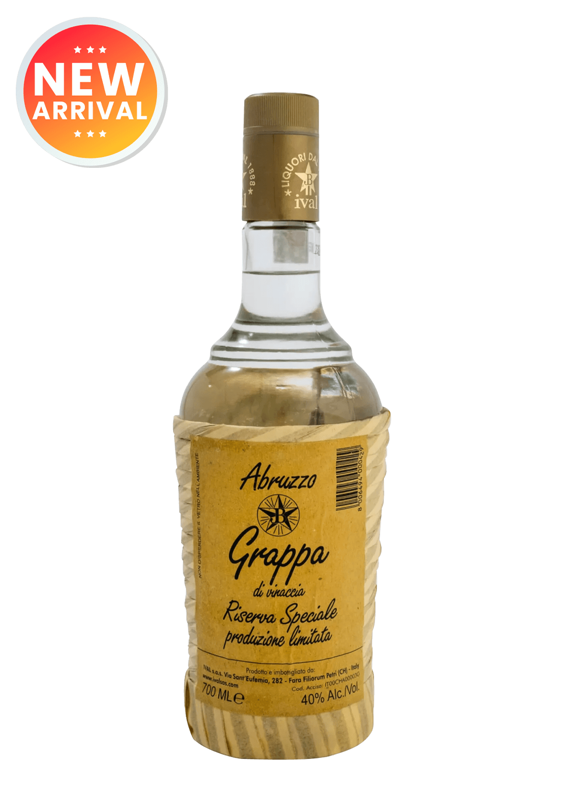 Abruzzo Grappa Di Vinaccia Riserva Speciale 70CL