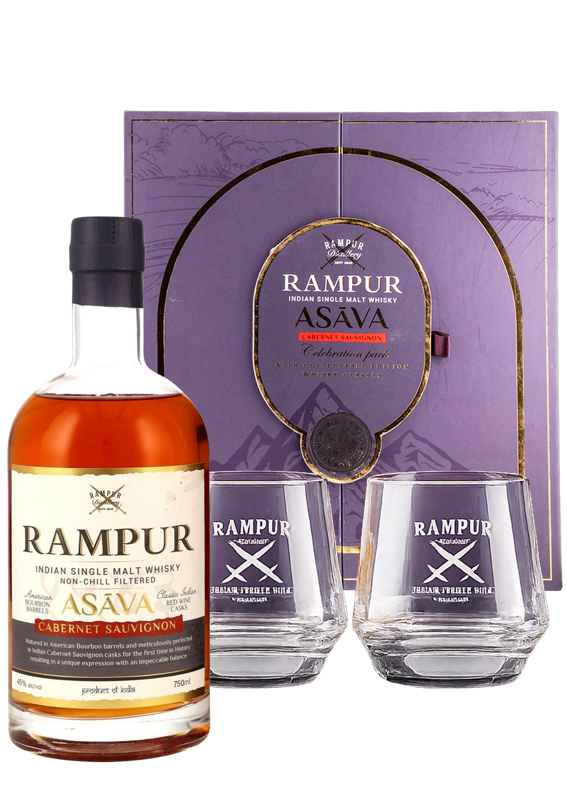 Rampur ASAVA Indian Single Malt Whisky 75Cl