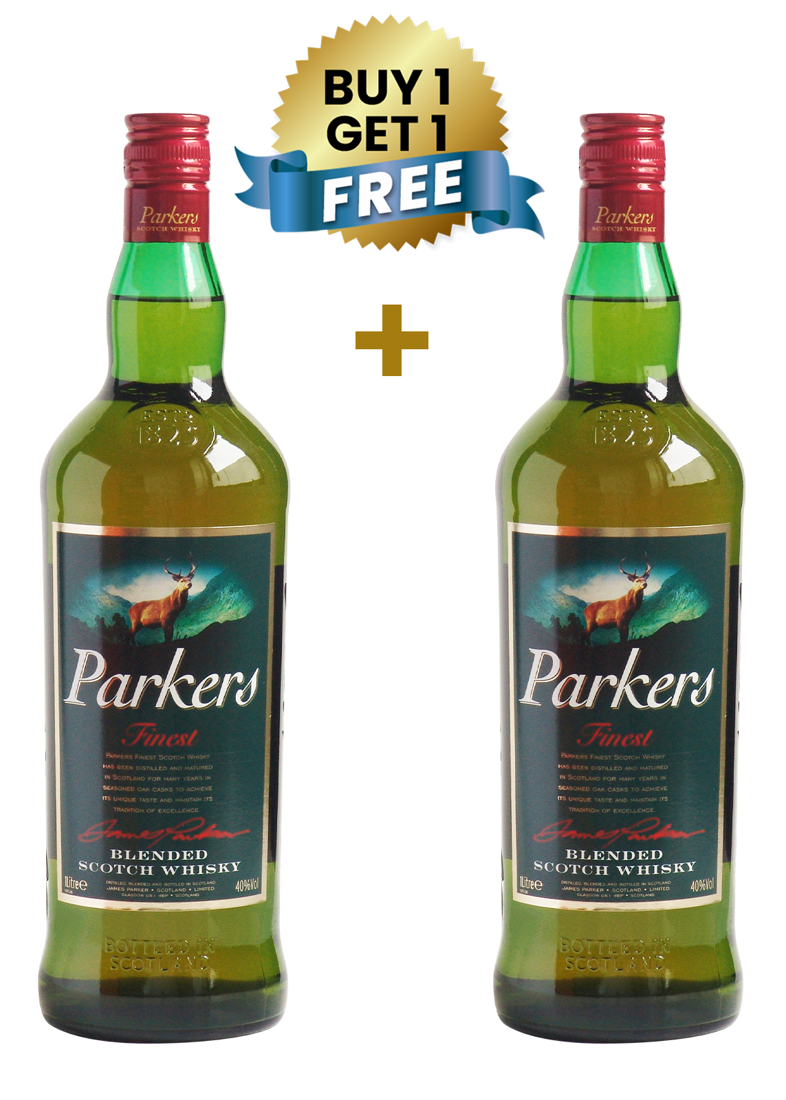 Parkers Finest Blended Scotch Whisky 1Ltr ( Buy 1 Get 1 Free )