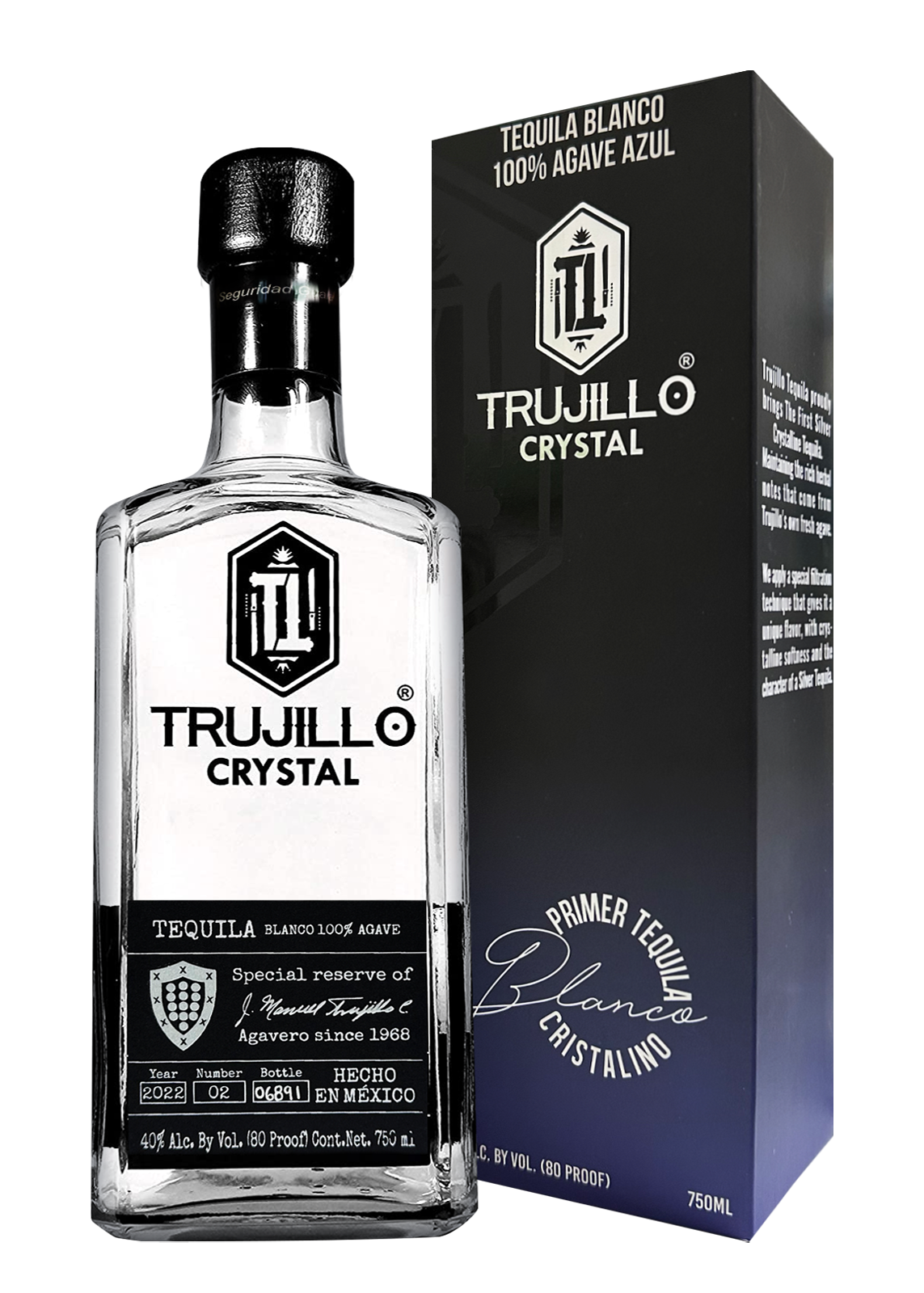 Trujillo Crystal Blanco Tequila 75 Cl